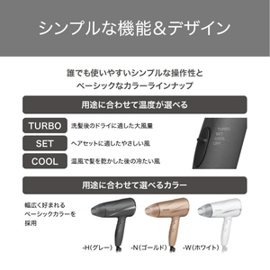 テスコム プロテクトイオン ヘアドライヤー グレー TD360AH-イメージ6