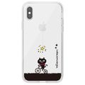 abbi FRIENDS iPhone XS Max用ネコマンジュウクリアケース サイクリング ABF14605I65