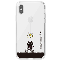 abbi FRIENDS iPhone XS Max用ネコマンジュウクリアケース サイクリング ABF14605I65