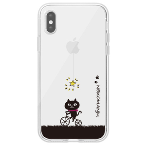 abbi FRIENDS iPhone XS Max用ネコマンジュウクリアケース サイクリング ABF14605I65-イメージ1