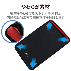 エレコム 7～8．3インチ用タブレットケース ブラック TB-08SNCBK-イメージ4