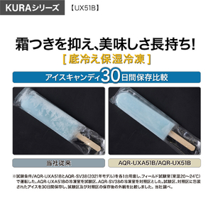 AQUA 【フレンチドア】508L 6ドア冷蔵庫 KURAシリーズ エボニーブラック AQR-UX51B(K)-イメージ10