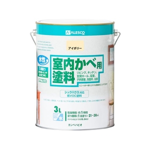 カンペハピオ 室内かべ用塗料 アイボリー 3L FCB818M-イメージ1