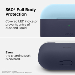 elago AirPods Pro用シリコンケース DUO CASE ジーンインディゴ1 EL_APPCSSCUB_J1-イメージ4