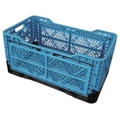 トラスコ中山 TRUSCO/折りたたみメッシュコンテナ48L ブルー TR-MPB48A-B FCD360D-4127828