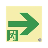 緑十字/高輝度蓄光避難誘導標識 非常口→ NRC961 FC112VT-3836526