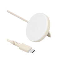 MOTTERU Qi2対応 マグネット式ワイヤレス充電器 スタンド付き ケーブルバンド付属 アーモンドミルク MOT-QI15W02-AM