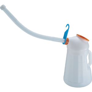 トラスコ オイルジョッキ　ピノッキオ５Ｌ　ノズルホルダー付きロングノズル　本体蓋付　網付 PN-5L-イメージ3