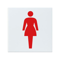 アーテック アクリル室名札 女子トイレ 150×150×3mm FCE889R-92120