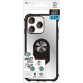 エアージェイ iPhone 16 Pro用マルチリングスタンドケース ブラック AC-P24P-TR BK