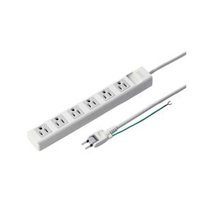 サンワサプライ 電源タップ（3P・6個口・2．5m） TAP-N3625N-イメージ1
