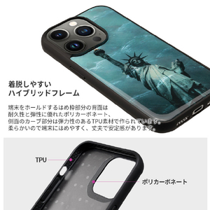 ikins iPhone 14 Pro Max用天然貝ケース 名所シリーズ 自由の女神 I23607I14PM-イメージ5