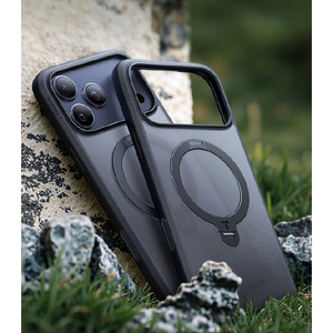 TORRAS iPhone17 Pro用複合素材PC+TPUケース TORRAS OSTAND Q3 SPIN ブラック X00FX2909-イメージ7