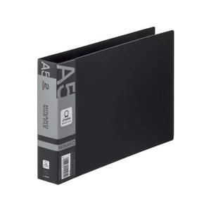 ライオン事務器 リングファイル ミナノ A5ヨコ RF-226M ブラック F376855-12174-イメージ1