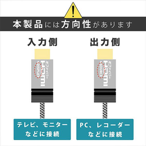 ホーリック 光ファイバー HDMIケーブル メッシュタイプ 75m グレー HH750-607GY-イメージ4