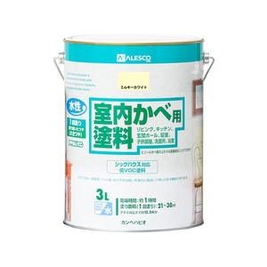 カンペハピオ 室内かべ用塗料 ミルキーホワイト 3L FCB819M-イメージ1