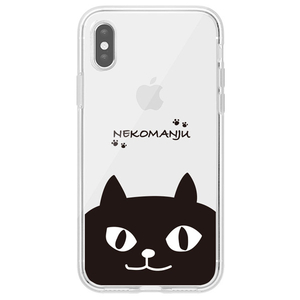 abbi FRIENDS iPhone XS Max用ネコマンジュウクリアケース インパクトイタズラネコ ABF14607I65-イメージ1