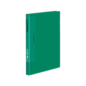 コクヨ クリヤーブック ウェーブカット固定式A4タテ 40ポケット 緑 F814413-ﾗ-T570G-イメージ1