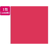 大王製紙 再生色画用紙 4ツ切100枚 いちご(あか) CUD FCG777U