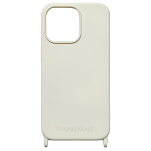PHONECKLACE iPhone 15 Pro Max用ストラップホール付きシリコンケース アイボリー PN25608I15PM-イメージ1