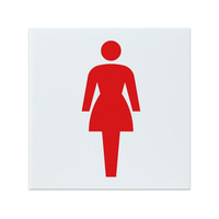 アーテック アクリル室名札 女子トイレ 200×200×5mm FCE890R-92121
