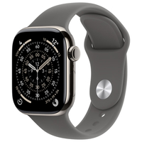Apple Apple Watch Series 11(GPS + Cellularモデル)- 42mm Apple Watch Series 11 ナチュラルチタニウムケースとストーングレイスポーツバンド - M/L MF8N4J/A