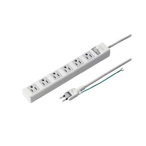 サンワサプライ 電源タップ（3P・6個口・2．5m） TAP-N3625SWN-イメージ1