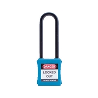 IFAM/ロックアウト用南京錠 ナイロン製シャックル ツル長 青 0 44766 FC297VC-3860953