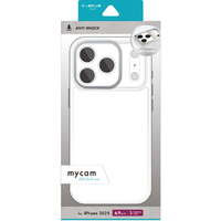 MSソリューションズ iPhone 17 Pro Max用カメラ保護ハイブリッドケース 「mycam」 シルバー LN-IL25MCSV