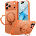 TORRAS iPhone17 Pro用 複合素材PC+TPUケース TORRAS OSTAND Q3 SPIN オレンジ X00FX2915