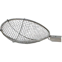 長谷川化学工業 18-8 すくい網 抗菌 角柄用 ナス型 平織 KEN28H 特大 FC897LU-7330410