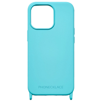PHONECKLACE iPhone 15 Pro Max用ストラップホール付きシリコンケース ミント PN25610I15PM