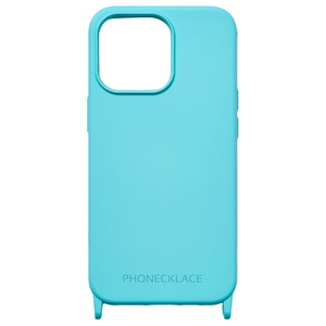 PHONECKLACE iPhone 15 Pro Max用ストラップホール付きシリコンケース ミント PN25610I15PM-イメージ1