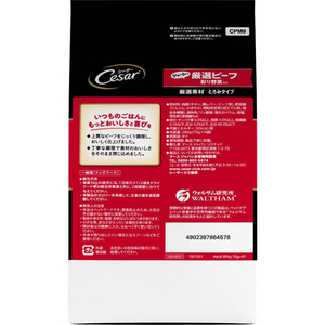 マースジャパン シーザー ジューシー厳選ビーフ入り 彩り野菜入り 70g×4袋 FC076RK-イメージ2
