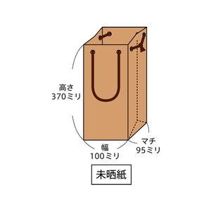スーパーバッグ ボトル用手提袋 KRAFT B-90Φ 25枚 FC93083-383924-イメージ2