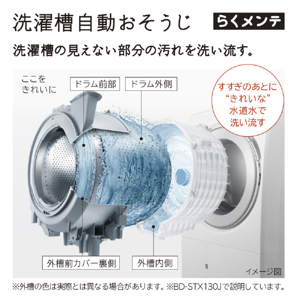 日立 【左開き】12．0kgドラム式洗濯乾燥機 ビッグドラム ホワイト BD-SX120JL W 0kg 左開き ナイアガラ洗浄
