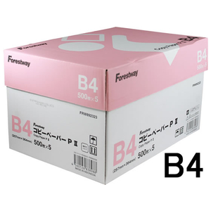 Forestway コピーペーパーPII B4 500枚×5冊 1箱(5冊) F817100-FRW892278-イメージ1