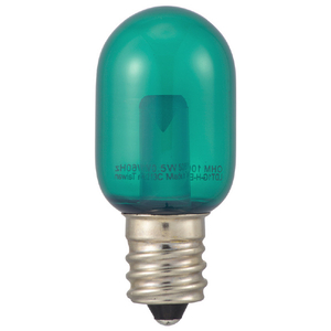 オーム電機 LED電球 E12口金 全光束2lm(0．5Wナツメ球) クリア緑色相当 LDT1G-H-E12 13C-イメージ2