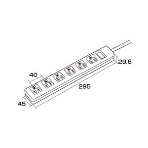 サンワサプライ 電源タップ（3P・6個口・5m） TAP-N3650MGN-イメージ3