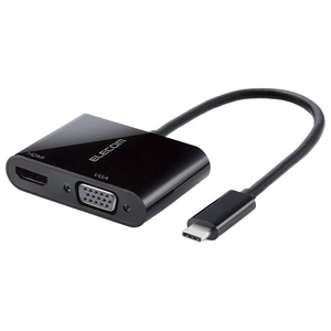 エレコム Type‐C変換アダプタ HDMI VGA 複写 ブラック AD-CHDMIVGABK エレコム Type‐C変換アダプタ HDMI VGA 複写 ブラック AD-CHDMIVGABK