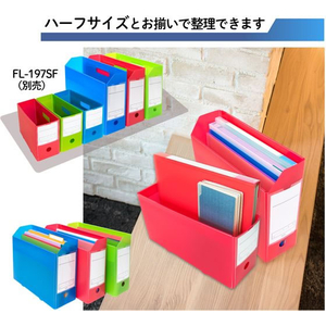 プラス 年組氏名スクール PPボックスファイル A4 レッド FCP4239-79893/FL-199SF-イメージ6