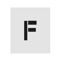 アイマーク ステンシル F 文字サイズ150×95mm FC736JE-8186121