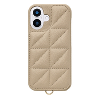 ユニケース iPhone 16用Triangle Puffy Case ベージュ UNI-CSIP24M-2TPBE