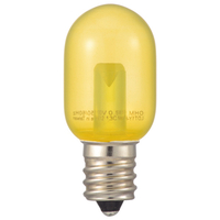 オーム電機 LED電球 E12口金 全光束13lm(0．5Wナツメ球 装飾用) クリア黄色 LDT1Y-H-E12 13C