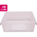 伊藤忠リーテイルリンク スタックトレー メタルハンドル付 深型 小 ホワイト 12個 FCJ264F-STA4D-N
