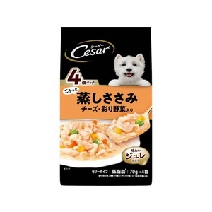 マースジャパン シーザー ごろっと蒸しささみ チーズ・彩り野菜入り 70g×4袋 FC078RK-イメージ1