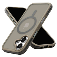 ラスタバナナ iPhone 16用AIR-C ハイブリッドケース TPU×PC 衝撃吸収 エアクッション付き MAGSAFE対応 トープ 8129IP461HPMTA