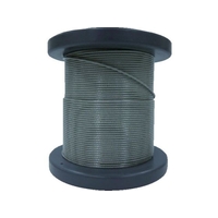 大阪コートロープ O.C.R/SUSワイヤロープ1.20／1.50mm 7×7 50m巻コート付(クリアー) 1.20(1.50)1181.20-0／+0.06 FC801FP-8185466