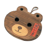 萬洋 焼杉 鍋敷 クマ 34-117L FC822LN-5279100