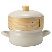 富士ホーロー せいろ付きホーロー鍋 18cm グレージュ ｾｲﾛﾂｷﾎ-ﾛ-ﾅﾍﾞ18CMｸﾞﾚ-ｼﾞﾕ